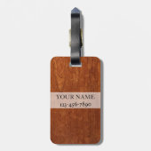 Hölzernes rustikales Monogramm der Gepäckanhänger (Rückseite vertikal)