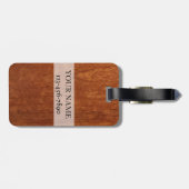 Hölzernes rustikales Monogramm der Gepäckanhänger (Rückseite horizontal)