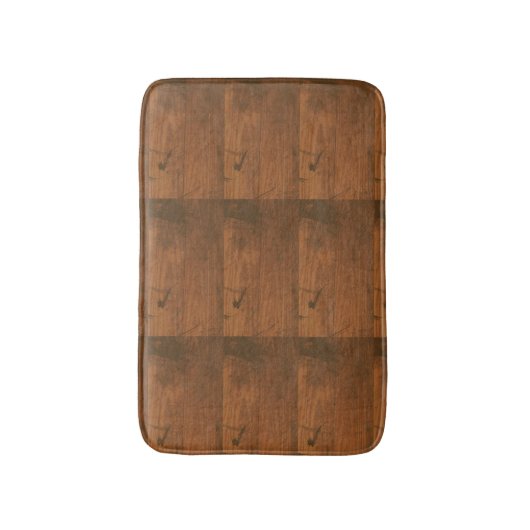 Hölzernes rustikales Muster Browns Badematte (Vorderseite Vertikal)