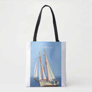 hölzernes Schoonerssegeln Tasche