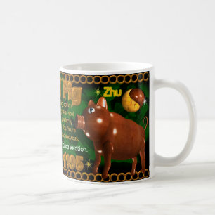 Hölzernes Schwein 1935, Tierkreis mit 1995 Kaffeetasse
