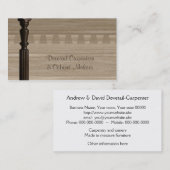 Hölzernes Spindel- und Schwalbenschwanzgelenk Visitenkarte (Vorne/Hinten)