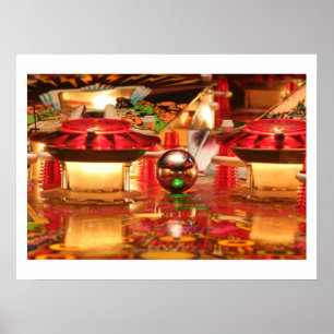 Hölzernes Tier-Flipperautomat-Plakat Poster