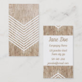 Hölzernes unbedeutendes Zickzack Visitenkarte (Vorne/Hinten)
