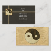 Hölzernes Yin Yang Symbol Visitenkarte (Vorne/Hinten)