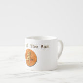 Hölzernes Ziegen-RAM-chinesische Espressotasse (Vorderseite Rechts)