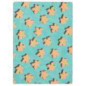 Hölzernmehl auf Aquamarin | Brettspiel Klemmbrett (Rückseite)