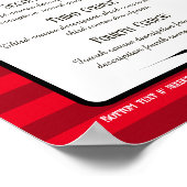 Holzes Abendessen Party Weihnachtsfeiertag Caterin Poster (Ecke)