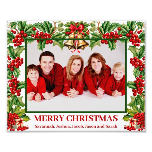 Holzes Blätter und Berries Custom Foto Print (Vorne)