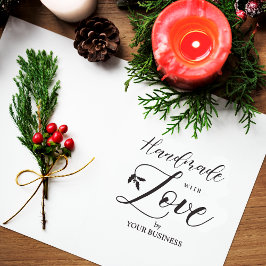 Holzes Branchen Handmade mit Liebe Quote Business Gummistempel