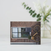 Holzfahrrad Postkarte (Stehend Vorderseite)