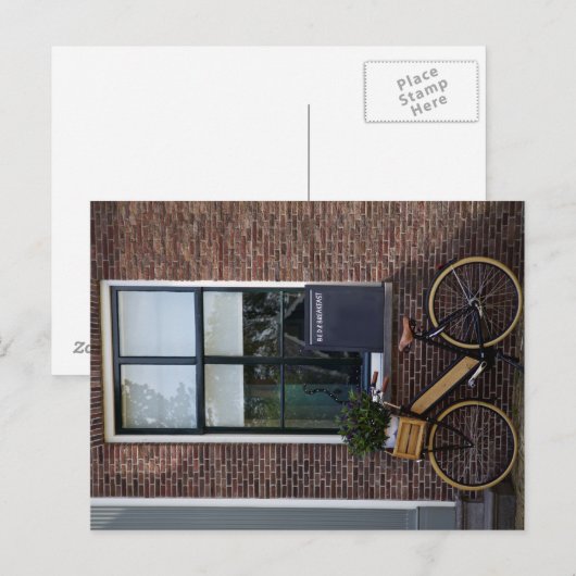 Holzfahrrad Postkarte (Vorne/Hinten)