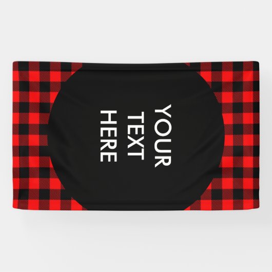 Holzfäller-Art - rotes Gewebe + Ihre Ideen Banner (Horizontal)