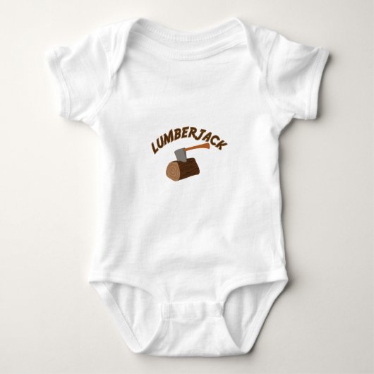 Holzfäller Baby Strampler (Vorderseite)