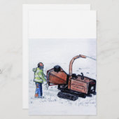 Holzfäller Briefpapier (Vorne/Hinten)