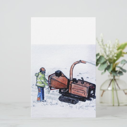 Holzfäller Briefpapier (Stehend Vorderseite)