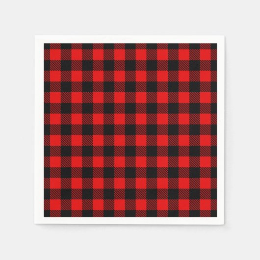 Holzfäller Buffalo Karo Serviette (Vorderseite)