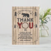 Holzfäller danken Ihnen, Holzfäller-Party zu Dankeskarte (Stehend Vorderseite)