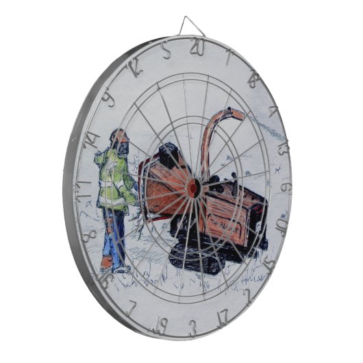 Holzfäller Dartscheibe (Vorderseite Links)