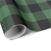 Holzfäller-Flanell-Grün-Büffel-karierte Geschenkpapier (Rolleneckpunkt)