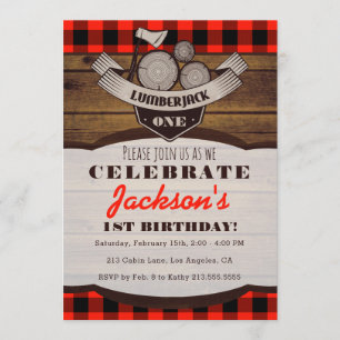 Holzfäller-Flanell-Woodsy Einladung