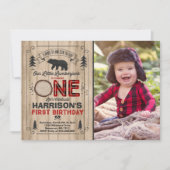 Holzfäller-Geburtstags-Einladungs-Holzfäller-Party Einladung (Vorderseite)