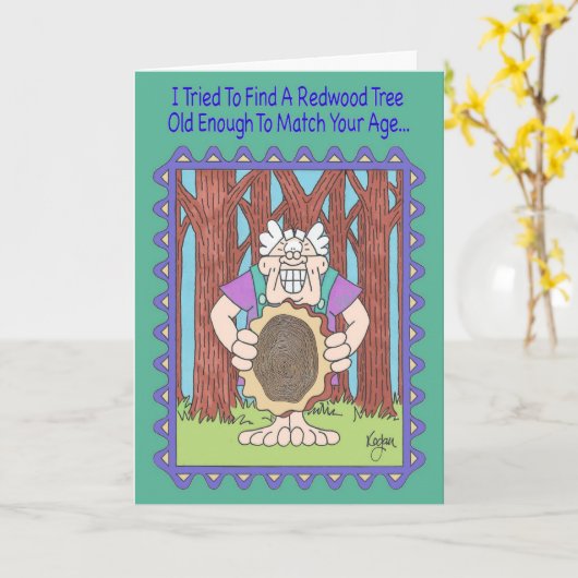 HOLZFÄLLER Geburtstags-Karte Karte (Gelbe Blume)