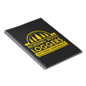 Holzfäller-Geschenk - Morgen-hölzerner Notizblock (Rechte Seite)