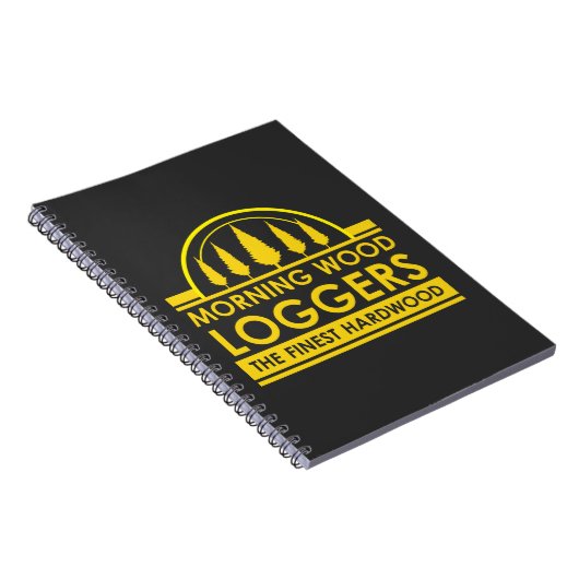 Holzfäller-Geschenk - Morgen-hölzerner Notizblock (Rechte Seite)