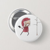 Holzfäller hackt Baum Button (Vorne & Hinten)