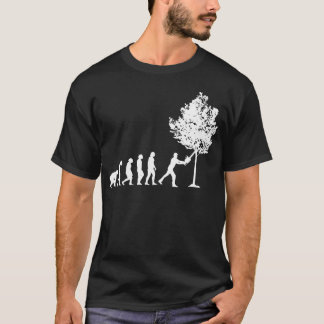 Holzfäller Holzwerker Evolution Holzverarbeitung T-Shirt