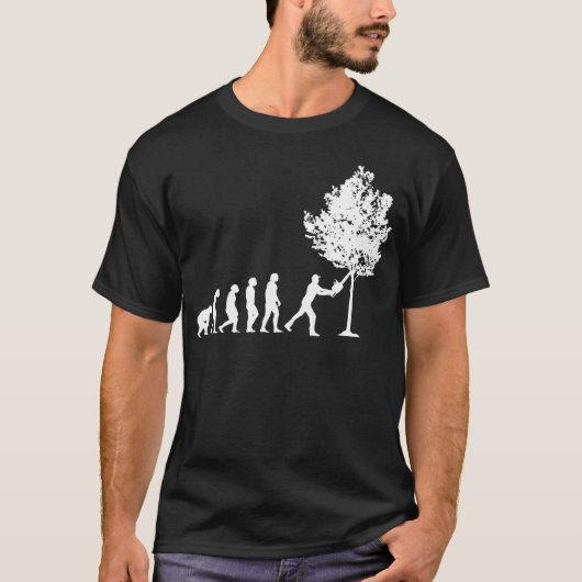 Holzfäller Holzwerker Evolution Holzverarbeitung T-Shirt (Vorderseite)
