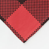 Holzfäller-karierter Fleece-Decken-Berg und Bäume Fleecedecke (Ecke)