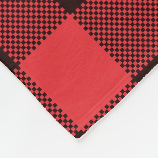 Holzfäller-karierter Fleece-Decken-Berg und Bäume Fleecedecke (Ecke)