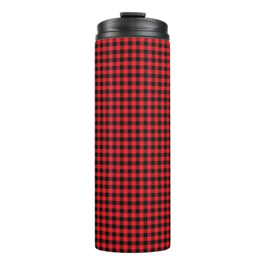 Holzfäller-Karo-Nahtloses Muster Thermosbecher (Vorderseite)