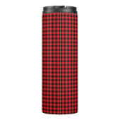 Holzfäller-Karo-Nahtloses Muster Thermosbecher (Rückseite)