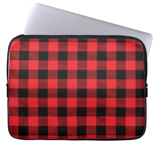 Holzfäller-Karo-Nahtlosmuster Laptopschutzhülle (Vorderseite)