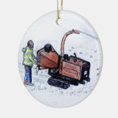 Holzfäller Keramik Ornament (Links)