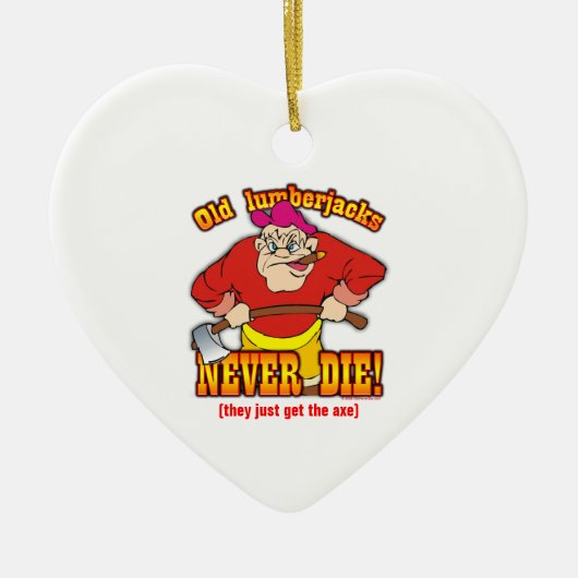 Holzfäller Keramikornament (Vorne)