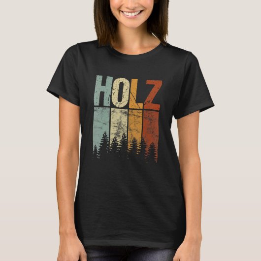 Holzfäller-Ketten-Waldbaumen T-Shirt (Vorderseite)