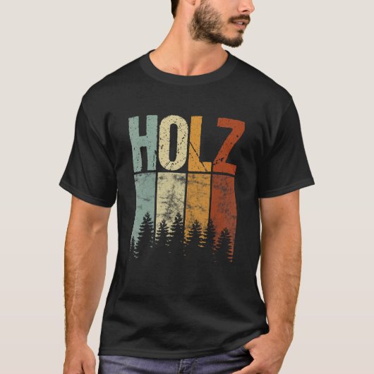 Holzfäller-Ketten-Waldbaumen T-Shirt (Vorderseite)