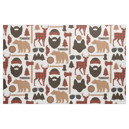 Holzfäller-Muster Stoff (Fat Quarter (45,7 x 55,9 cm))