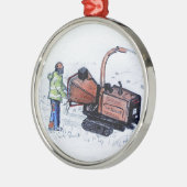 Holzfäller Ornament Aus Metall (Links)