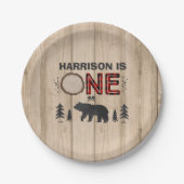 Holzfäller-Pappteller 7" Pappteller (Vorderseite)