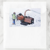 Holzfäller Rechteckiger Aufkleber (Tasche)