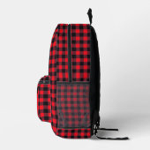 Holzfäller-Rot-Buffalo-Karo-Monogramm Bedruckter Rucksack (Rechts)