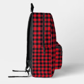 Holzfäller-Rot-Buffalo-Karo-Monogramm Bedruckter Rucksack (Links)