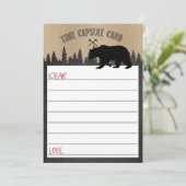 Holzfällerzeitkapselkarte Einladung (Stehend Vorderseite)