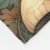 Holzfallfarbe Pilze Eichhörnchen Whimsikum Fleecedecke (Ecke)