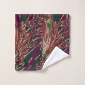 Holzfarben von Braun und Grüntönen Abstrakt Badhandtuch Set (Waschlappen)